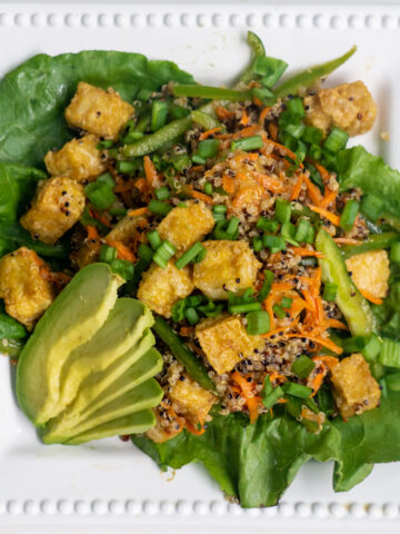 crispy tofu quinoa salad