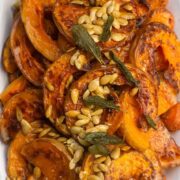 butternut squash with roasted seeds and sage